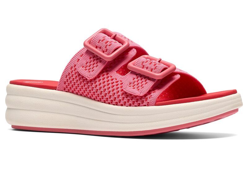 クラークス レディース シューズ ヒール Clarks Drift Faye Pink Textile ピンク