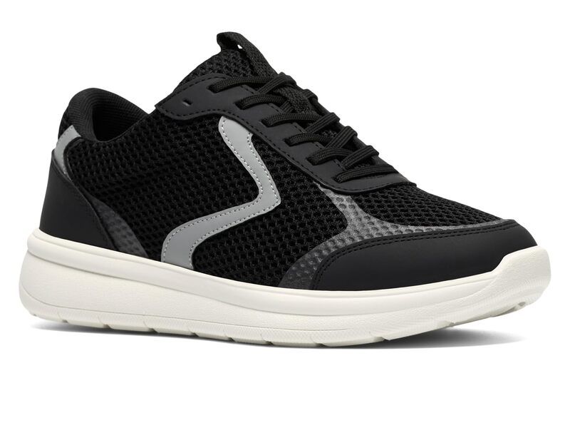 クラークス レディース シューズ スニーカー Clarks Ezrinn Tie Black Combi Textile ブラック