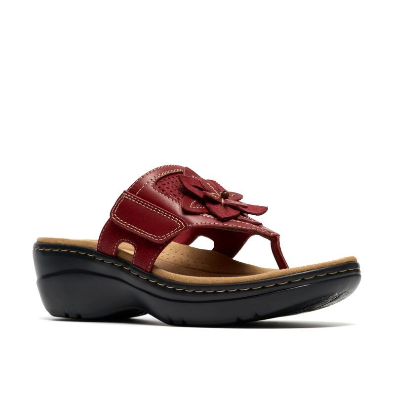 クラークス レディース シューズ ヒール Clarks Merliah 2 Kyla Red Combi Textile レッド