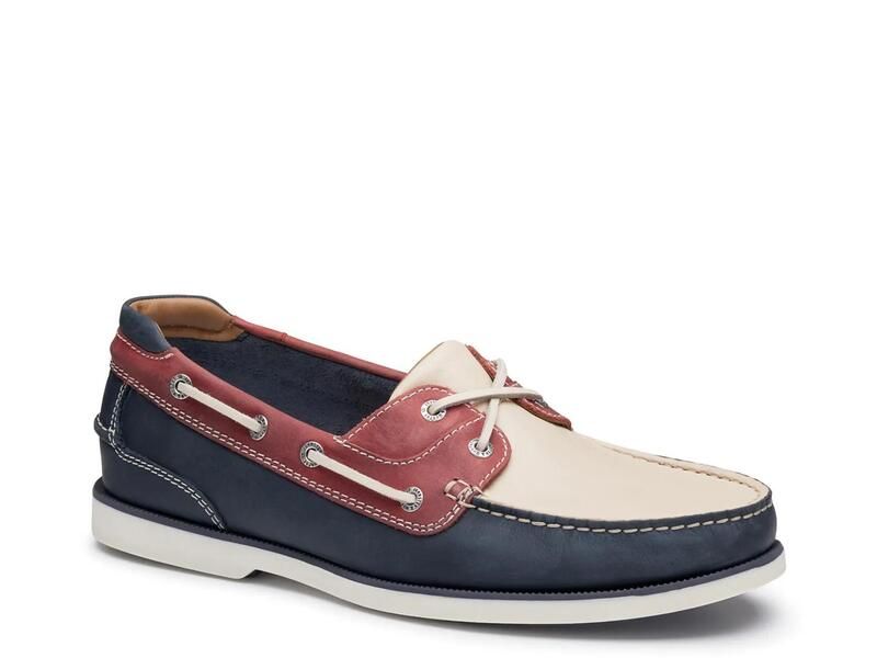 ジョンストンアンドマーフィー メンズ シューズ Johnston MurphyVentura 2Eye Boat Shoe RedWhiteBlue ホワイト