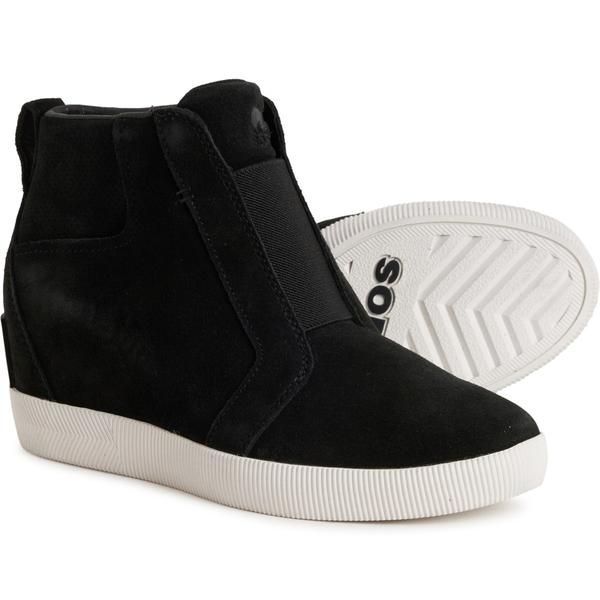 ソレル レディース シューズ スニーカー スエード ブーツ Sorel Out N About Wedge Boots Waterproof Suede For Women BlackSea Salt