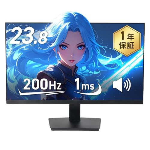 Smart Basic(スマートベーシック) ゲーミングモニター 23.8インチ 200Hz IPS ブルーライト軽減機能 オーバードライブ機能 スピーカー内蔵 ブラック G24F4FKｍａ