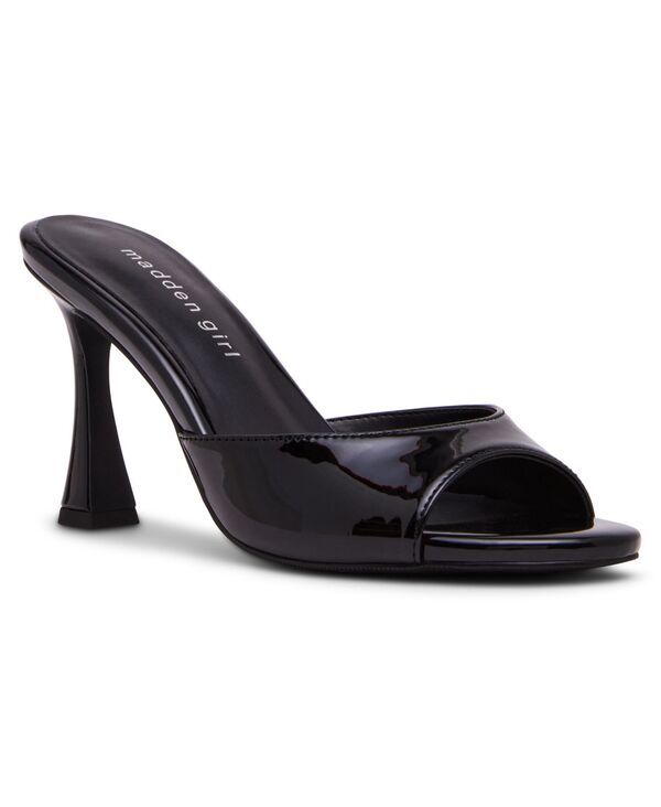 マッデンガール レディース シューズ スリッポン・ローファー サンダル ヒール Madden Girl Womens Gibson HighHeel SlipOn Sandals Black Pate