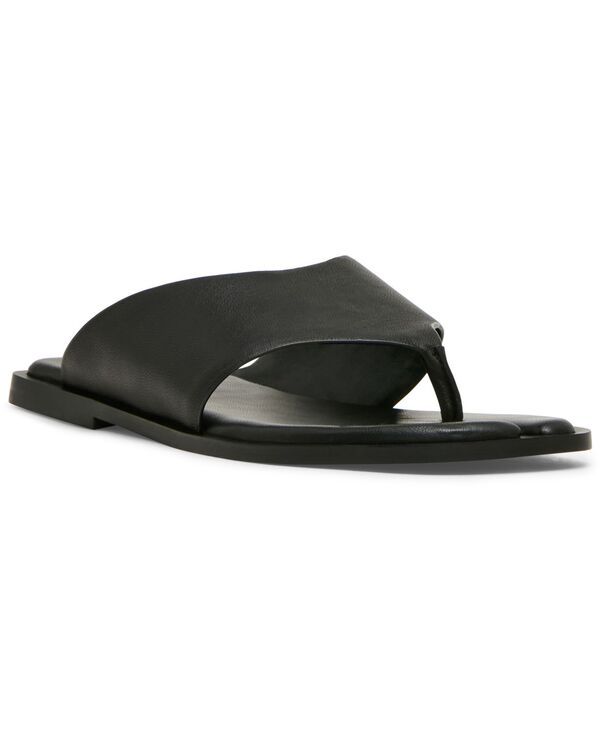 スティーブ マデン レディース シューズ スリッポン・ローファー サンダル Steve Madden Womens Illia Splitoe SlipOn Flat Sandals Black Le