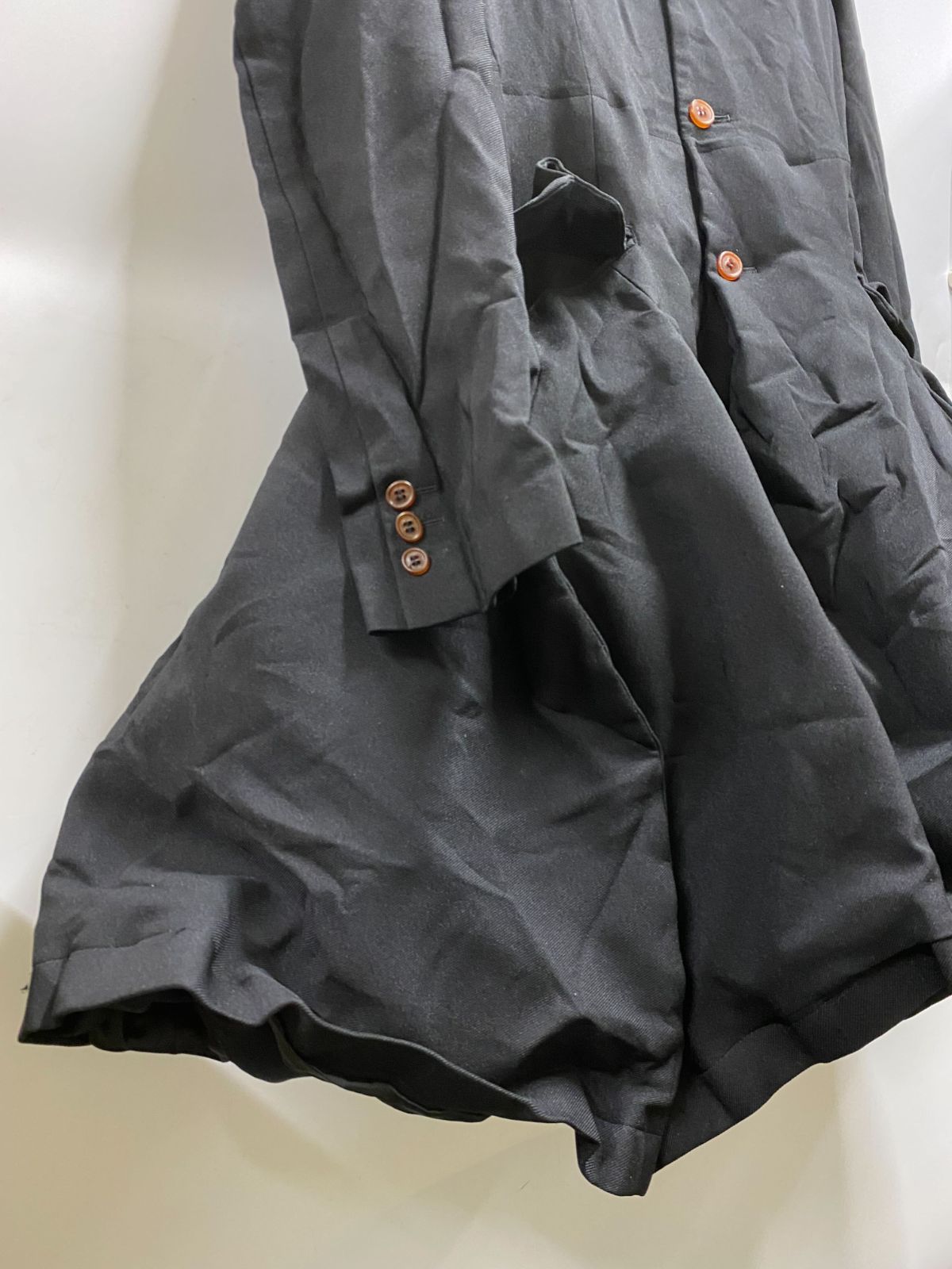 23SS コムデギャルソン オムプリュス コート S 黒 COMME des GARCONS