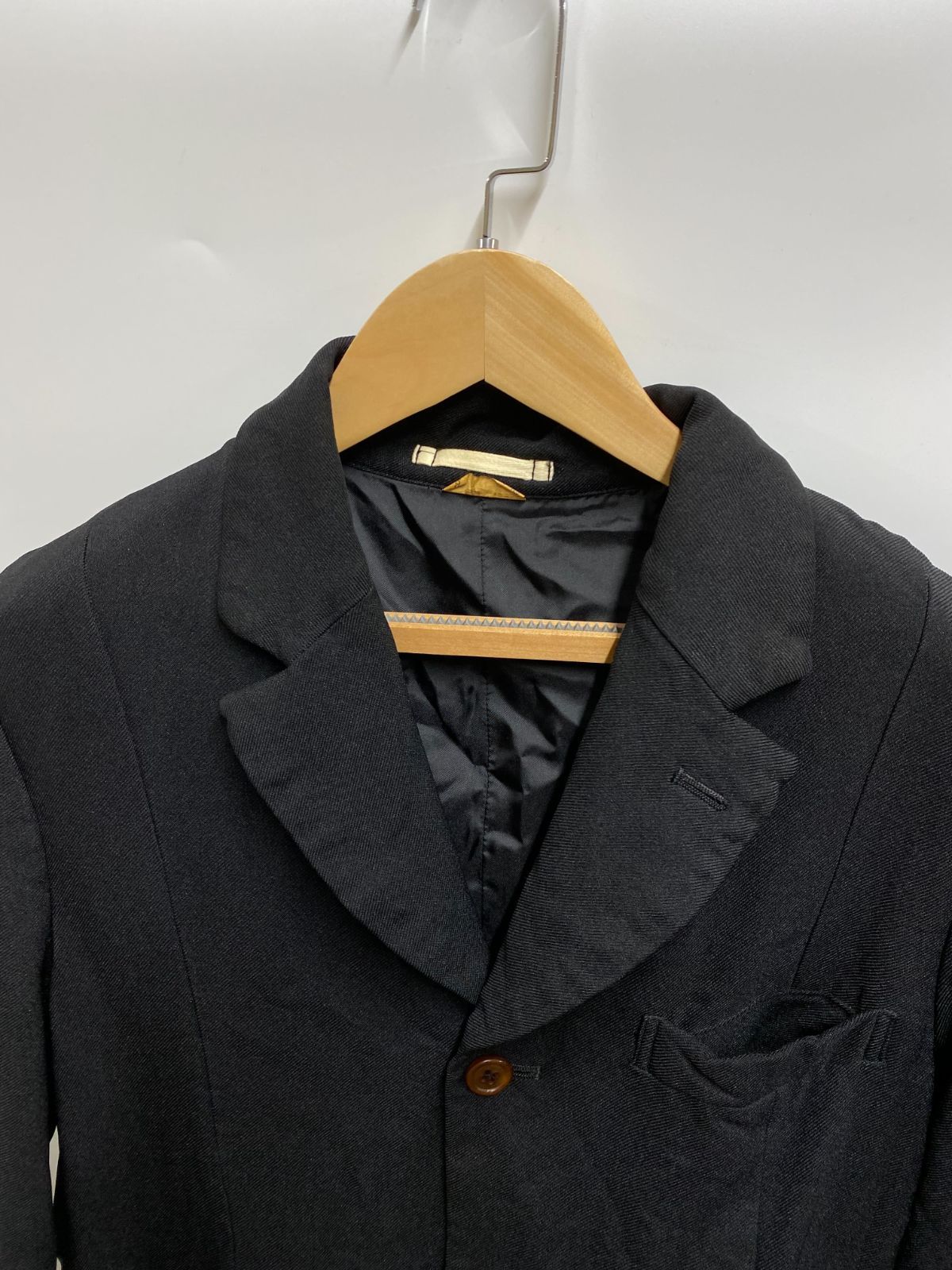 23SS コムデギャルソン オムプリュス コート S 黒 COMME des GARCONS