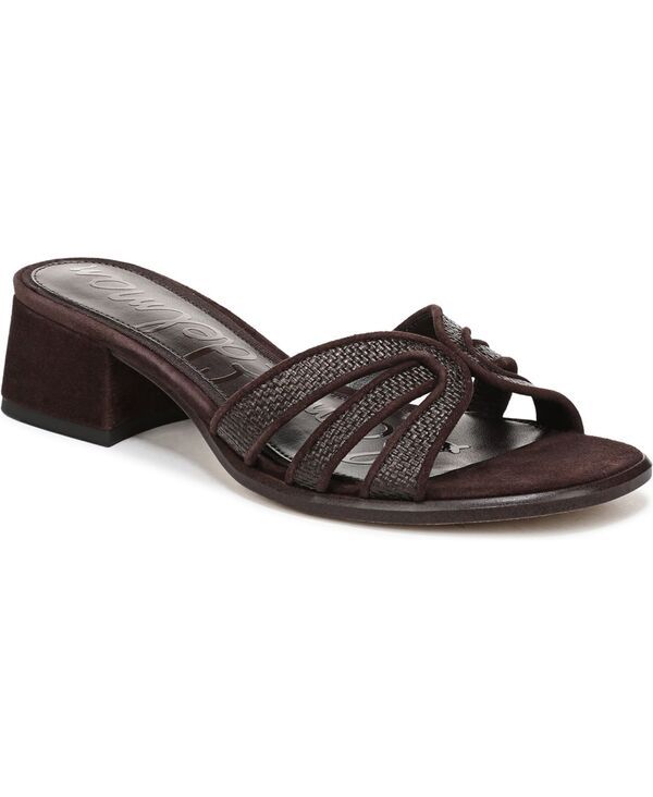 サムエデルマン レディース シューズ サンダル Sam Edelman Womens Farrin Slide Sandals Cafe Noir Faux RaffiaSuede