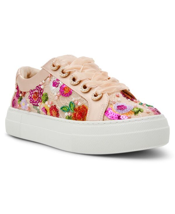 ベッツィジョンソン レディース シューズ スニーカー レース Betsey Johnson Womens Bonny LaceUp Sneakers Nude Floral