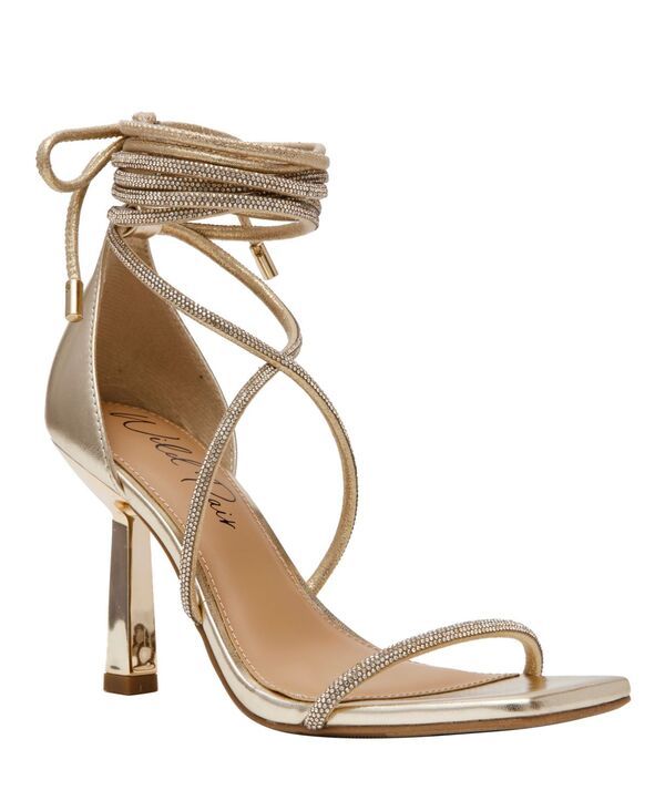 ワイルド ペアー レディース シューズ サンダル レース Wild Pair Womens Emiliaa LaceUp Evening Sandals Gold Bling ゴールド