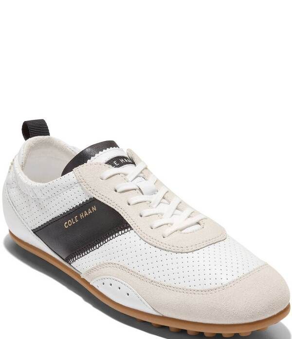 コールハーン レディース シューズ スニーカー レザー Cole Haan Womens GrandPro Travina Leather Sneakers WhiteBlack ホワイト