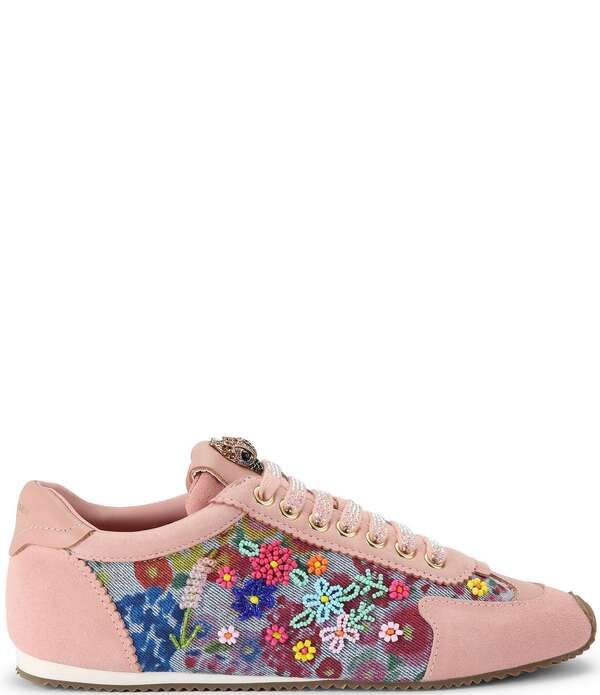 カートジェイガーロンドン レディース ボトムス カジュアルパンツ フラワー柄 スニーカー スエード 刺繍 デニム フラワー Kurt Geiger London Islington Floral Em