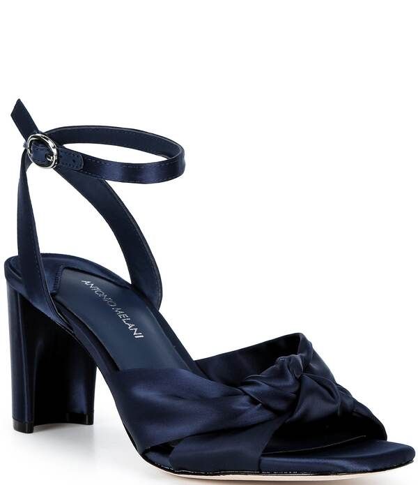 アントニオ メラーニ レディース シューズ サンダル サテン Antonio Melani Tessatin Knottedressandals Vessel Blue ブルー