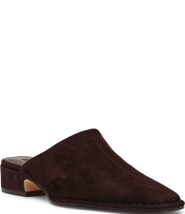 スティーブ マデン レディース シューズ サンダル スエード ヒール Steve Madden Dessa Suede Block Heel Mules Brown ブラウン