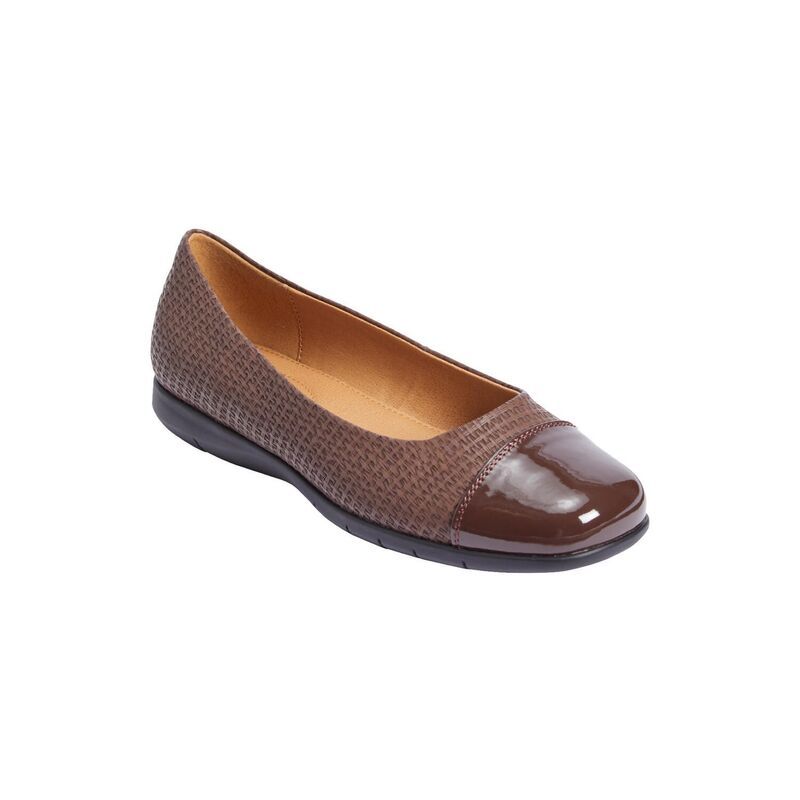 コンフォートビュー レディース シューズ サンダル Comfortviewomens The Fay Slip On Flat Brown Woven ブラウン