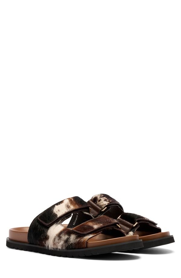 マークノーラン レディース シューズ サンダル MARC NOLAN Monaco Calf Hair Slide Sandal Dark Horse