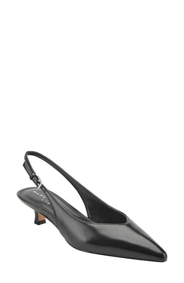マーク・フィッシャー レディース シューズ ヒール Marc Fisher LTD Luciey Slingback Pointed Toe Kitten Heel Pump Black ブラック