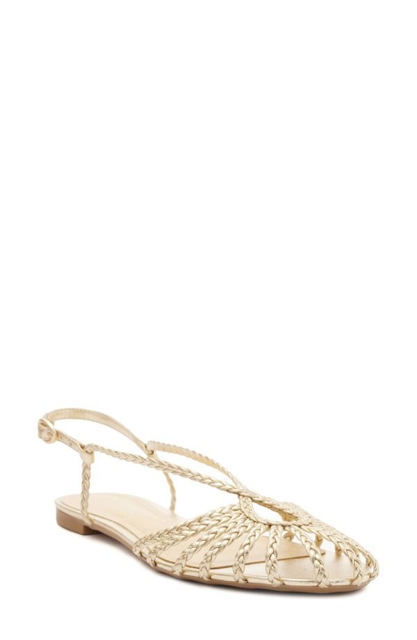アレッツォ レディース シューズ サンダル Arezzo Paola Slingback Sandal Platino
