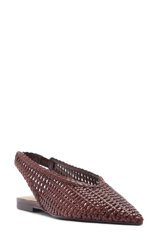 アレッツォ レディース シューズ パンプス Arezzo Eva Pointed Toe Slingback Flat Fresh Ruby ルビー