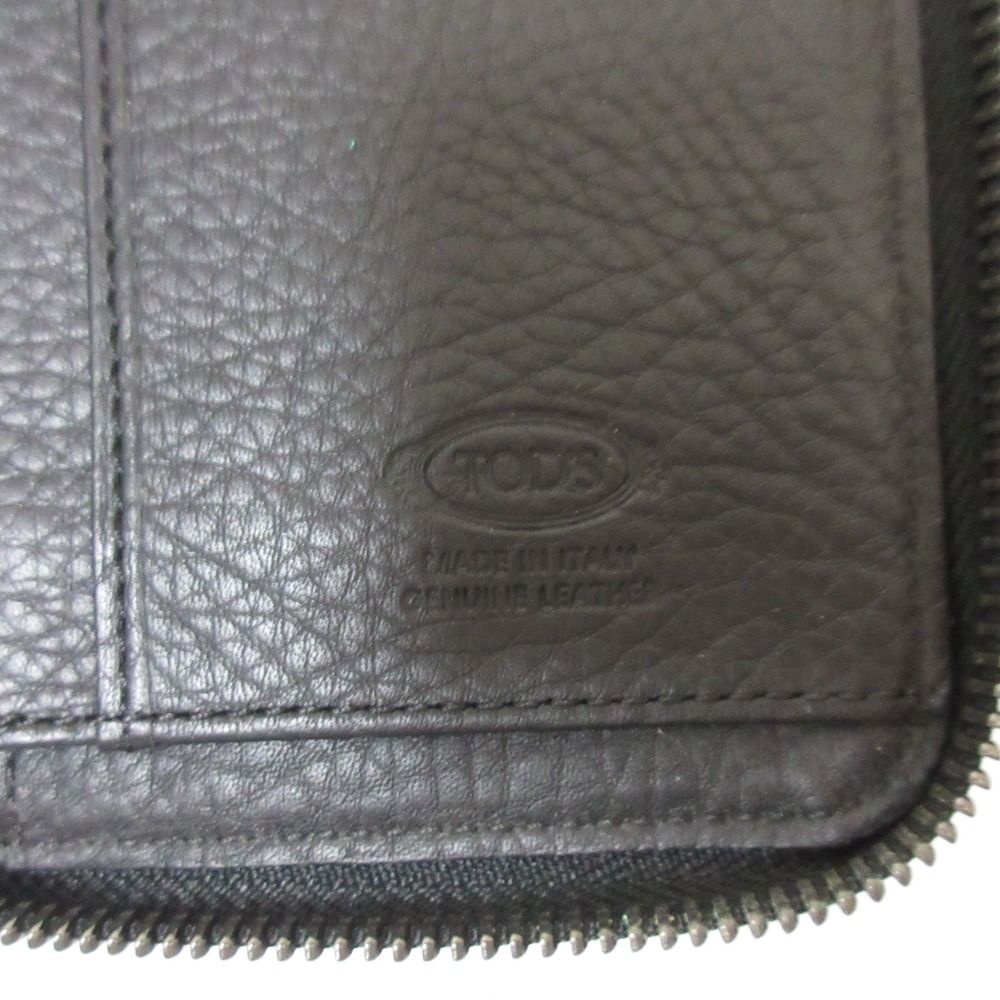 良品 TOD'S トッズ オーガナイザー レザー ラウンドファスナー 長財布