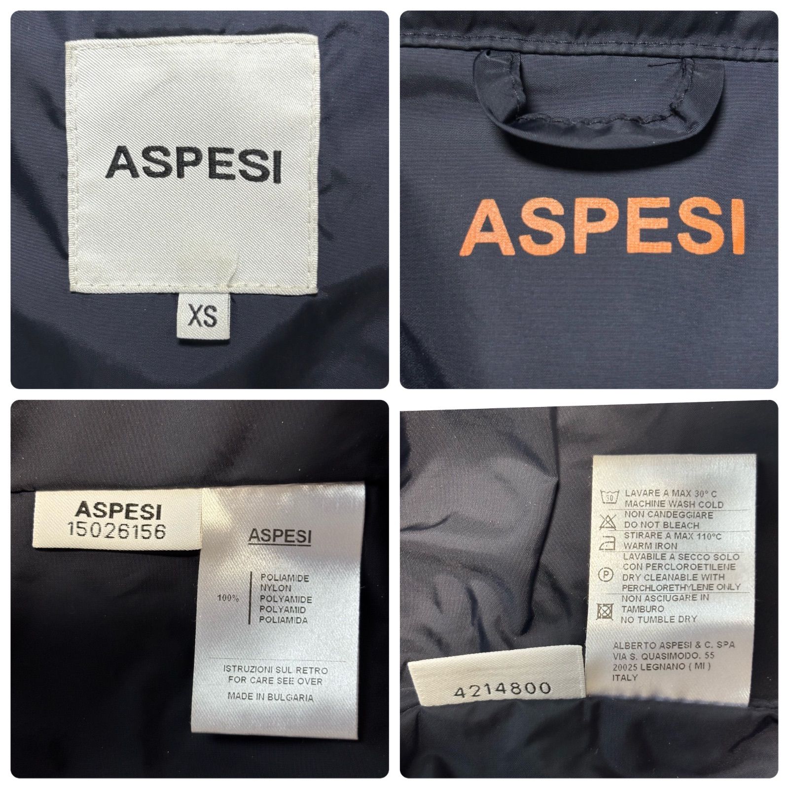 アスペジ ASPESI ブルガリア製 ナイロン100% M65 ミリタリージャケット 