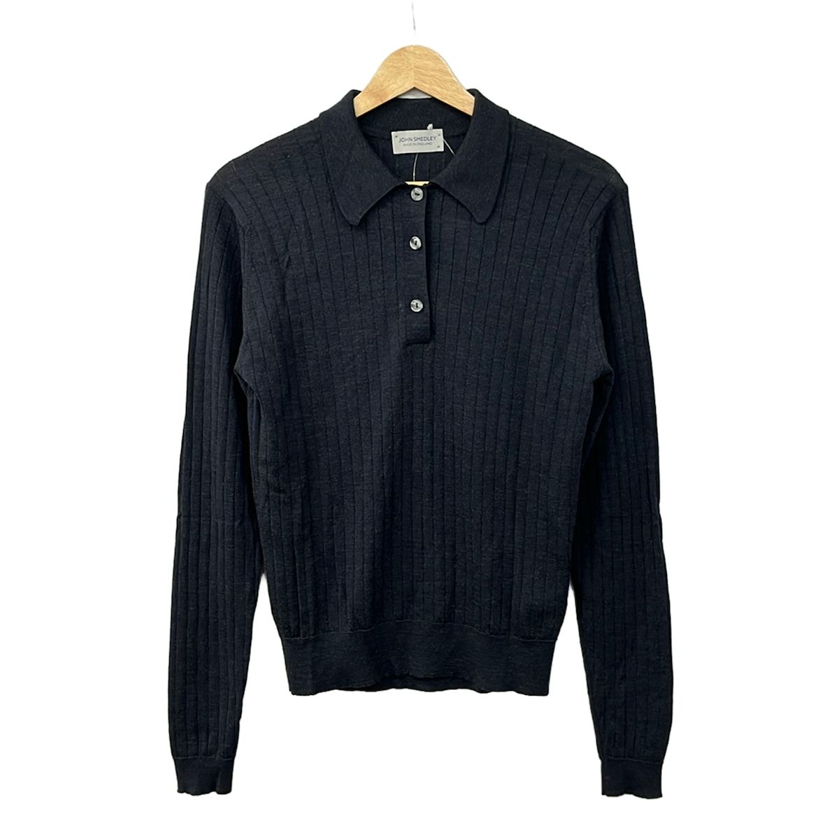JOHN SMEDLEY(ジョンスメドレー) 長袖ポロシャツ サイズM メンズ - ダークグレー