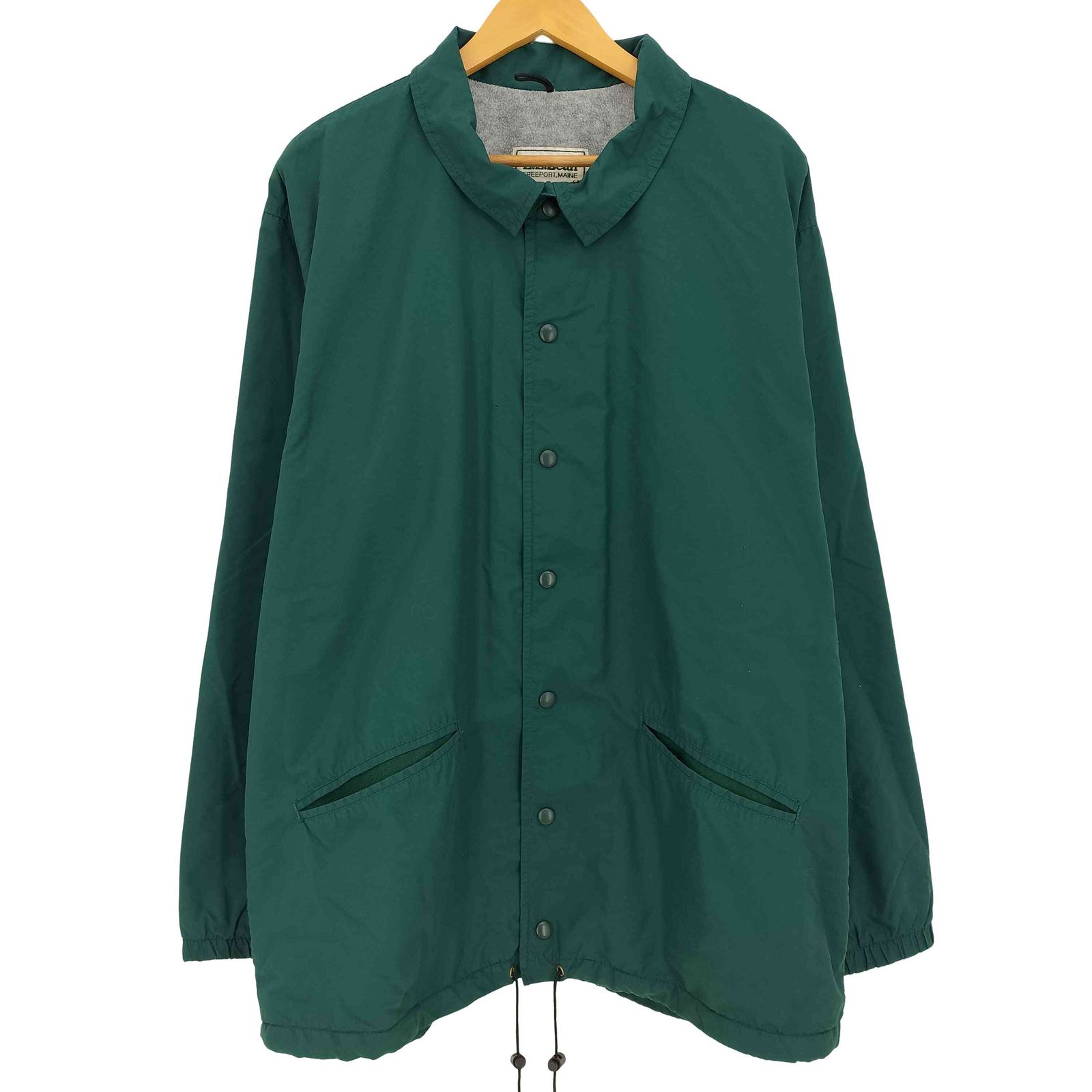 エルエルビーン L.L.Bean 70-80s USA製 Nylon Coach Jacket 裏地フリース チンスト付 コーチジャケット メンズ 表記無