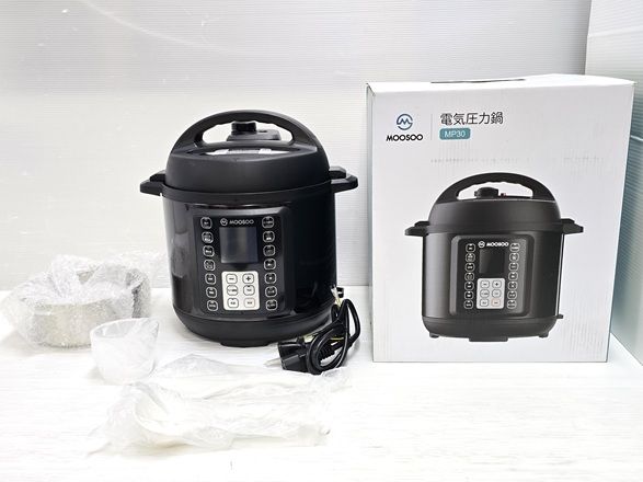 MOOSOO 電気圧力鍋 デジタル表示 中古未使用品】 モーソー MOOSOO 3.0L 電気圧力鍋 MP30 2019年製 ○YR
