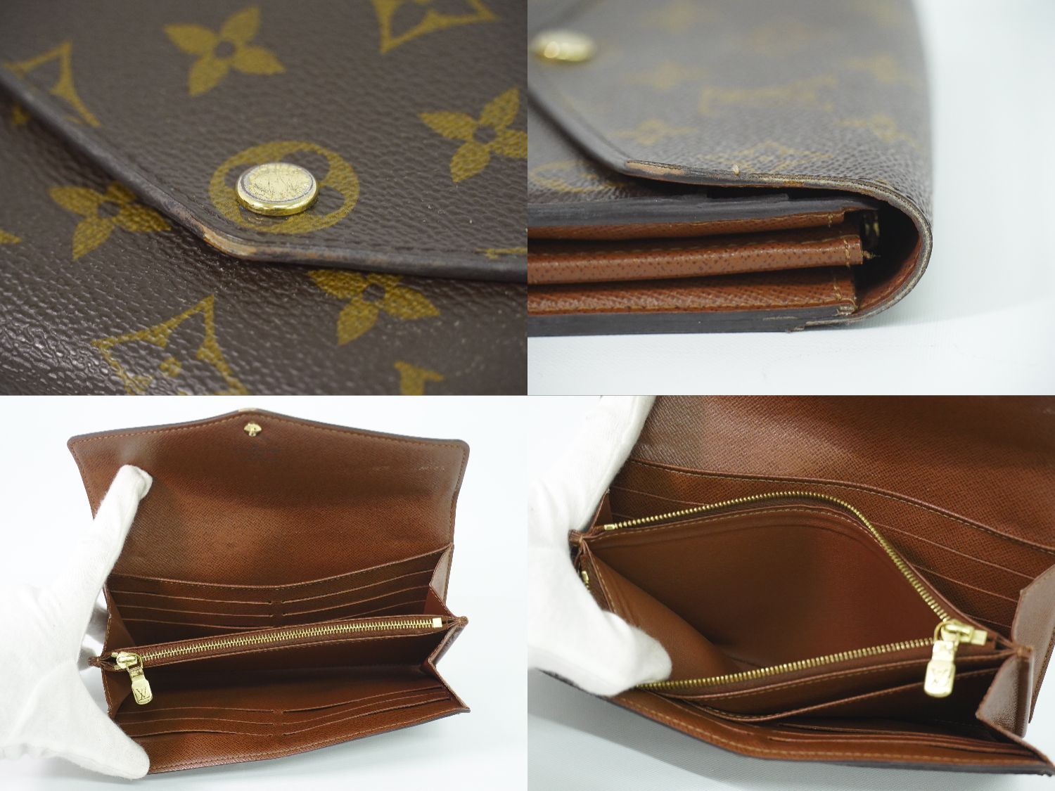 本物 ルイヴィトン LOUIS VUITTON LV ポルトフォイユサラ モノグラム 