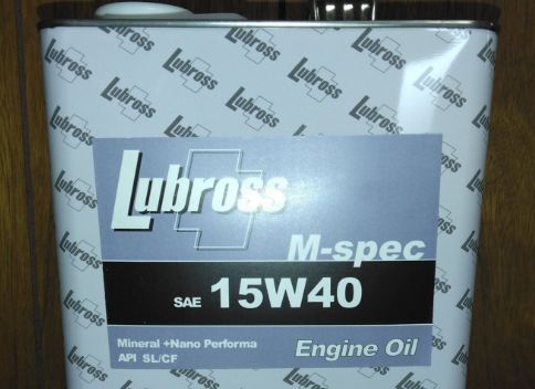 [２缶]　Lubross（ルブロス） M-spec 4L缶 15W40 旧車等ピストンクリアランスの広いエンジンに