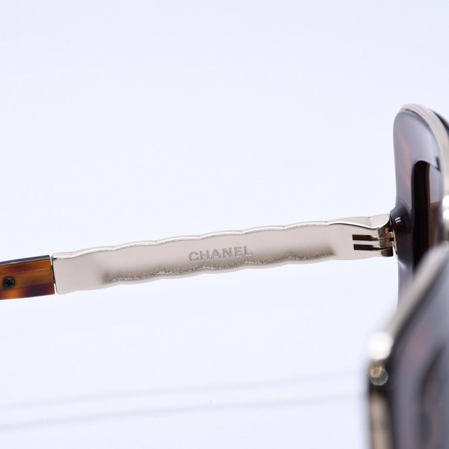 CHANEL シャネル ブラウン ゴールドフレーム Sunglasses サングラス