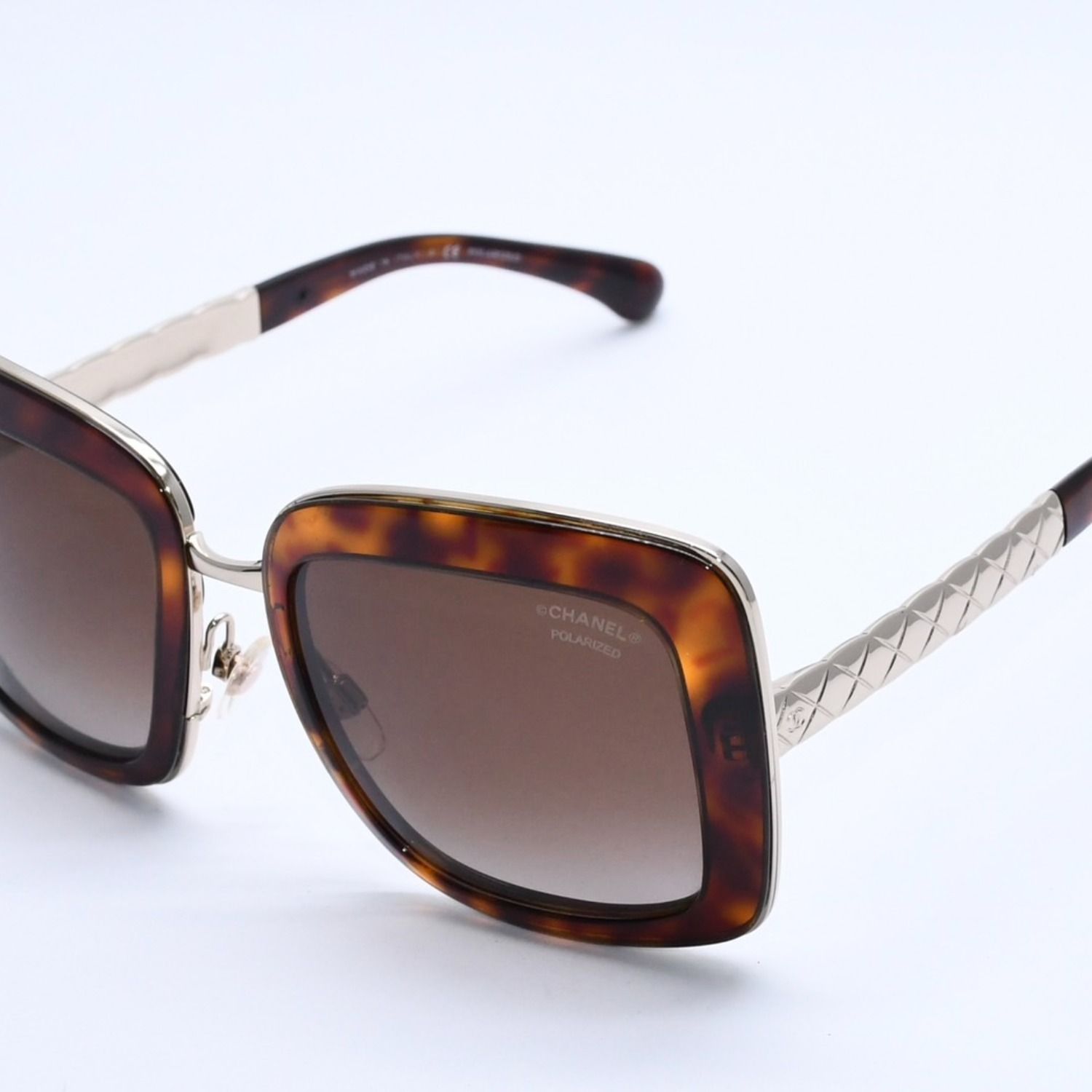 CHANEL シャネル ブラウン ゴールドフレーム Sunglasses サングラス