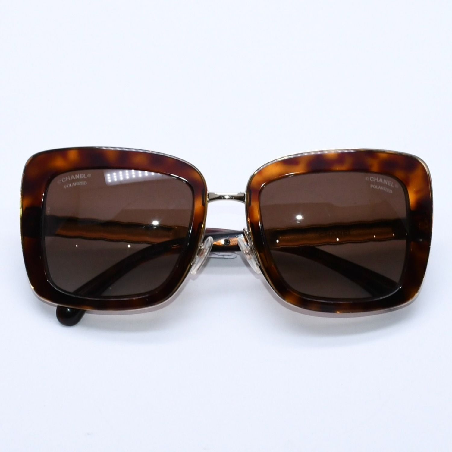 CHANEL シャネル ブラウン ゴールドフレーム Sunglasses サングラス