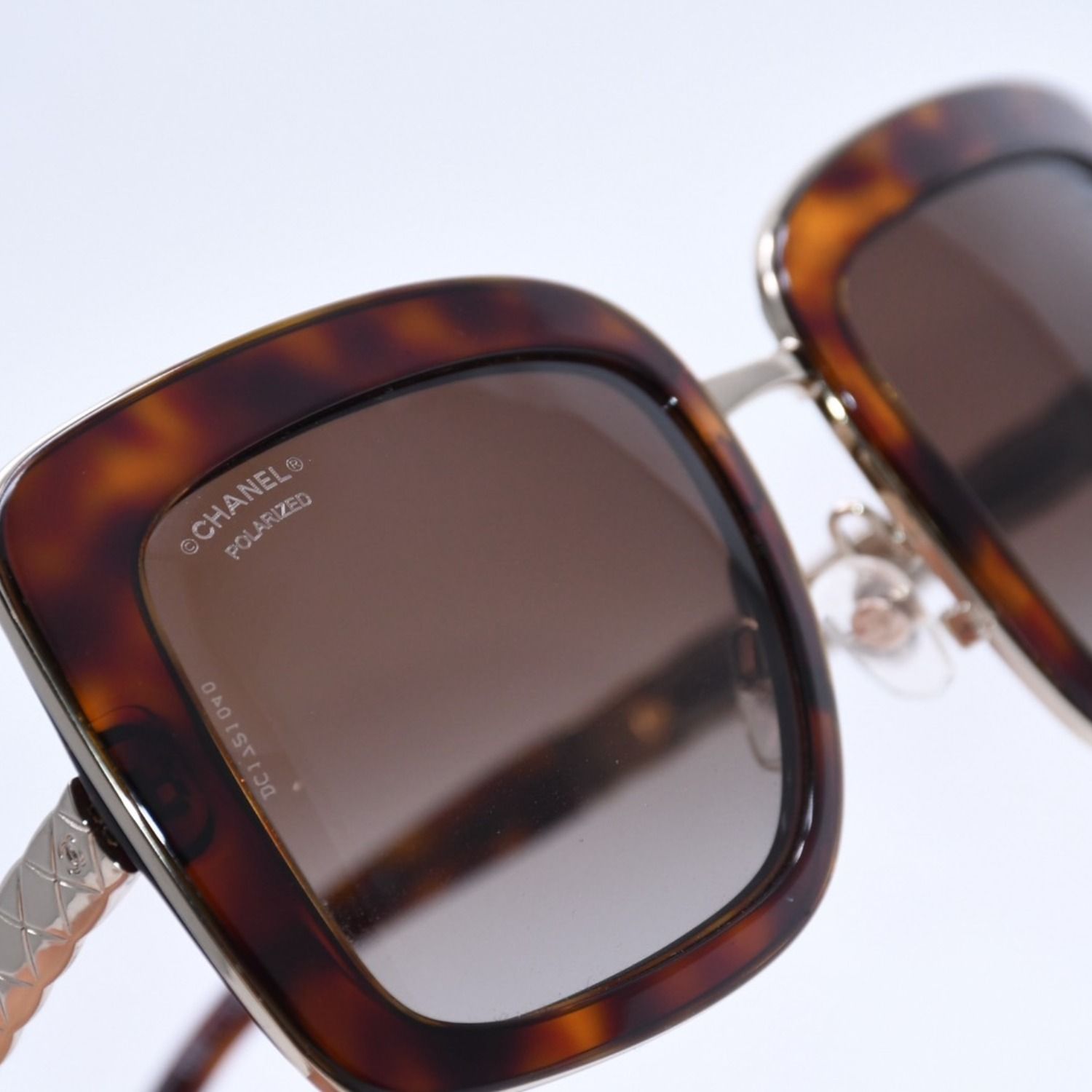CHANEL シャネル ブラウン ゴールドフレーム Sunglasses サングラス