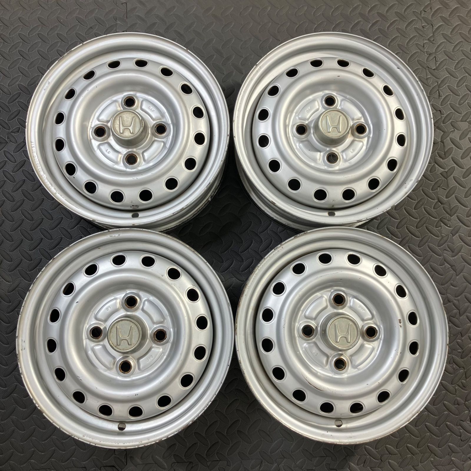 ホンダ純正スチールホイール 12×4J+35 PCD100/4H ライフ 鉄ホイール 4本 【1594W】