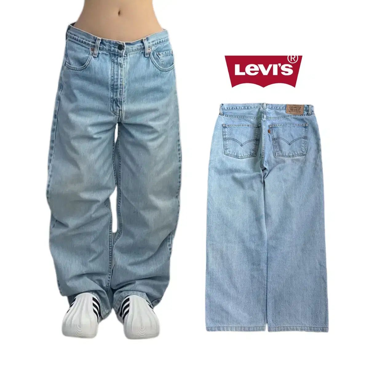 リーバイス 90s オレンジタブ 615 ウォッシュ デニムパンツ