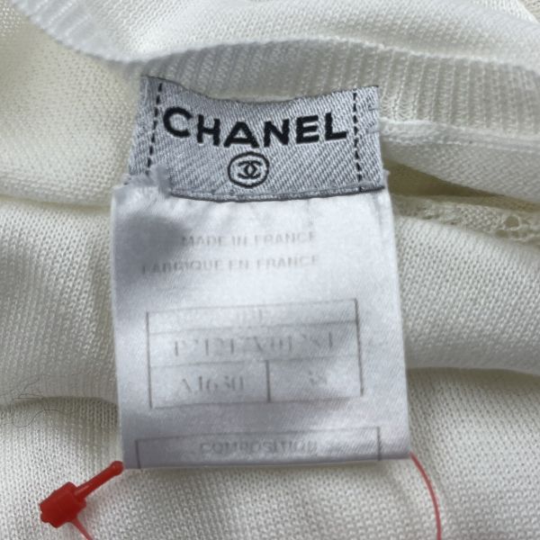 ○◇ シャネル CHANEL ニット 半袖 クルーネック ココマーク エンボス