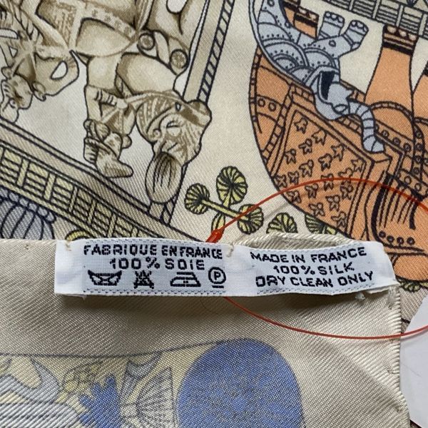 ○ エルメス HERMES カレ45 スカーフ バンダナ TORANA 塔門 プチカレ