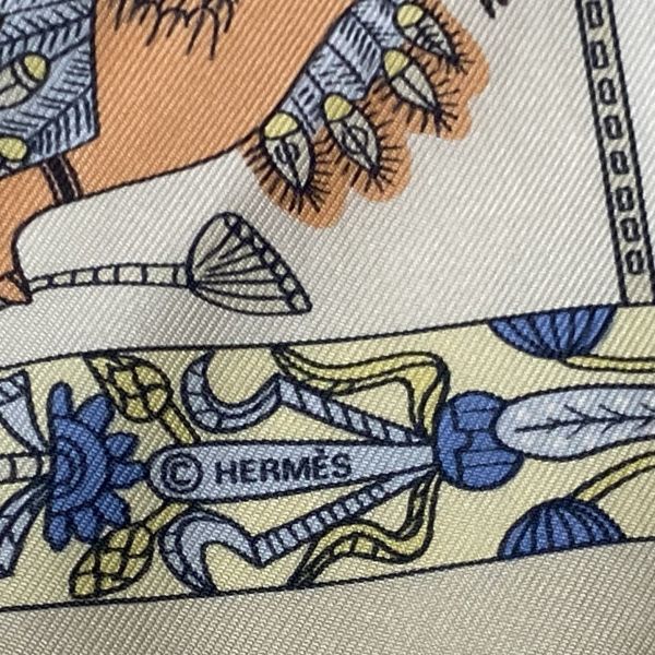 ○ エルメス HERMES カレ45 スカーフ バンダナ TORANA 塔門 プチカレ