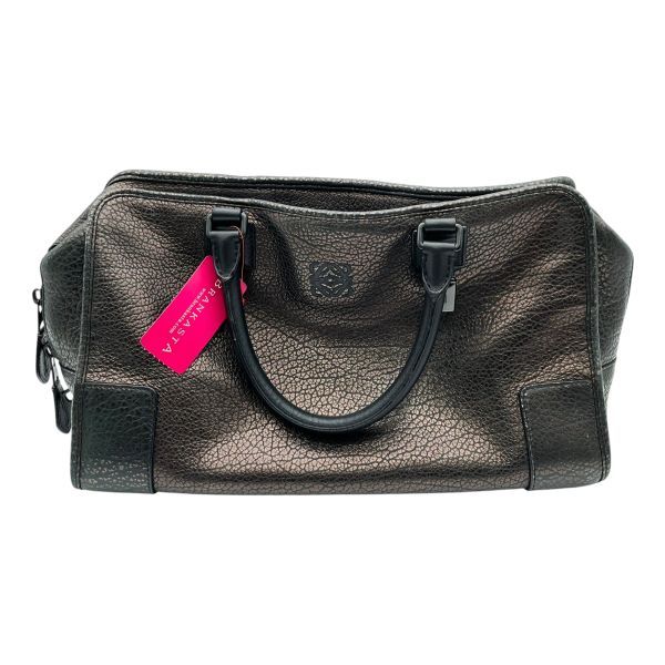 ○ ロエベ LOEWE ハンドバッグ アマソナ36 鞄 アナグラム ブラック金具