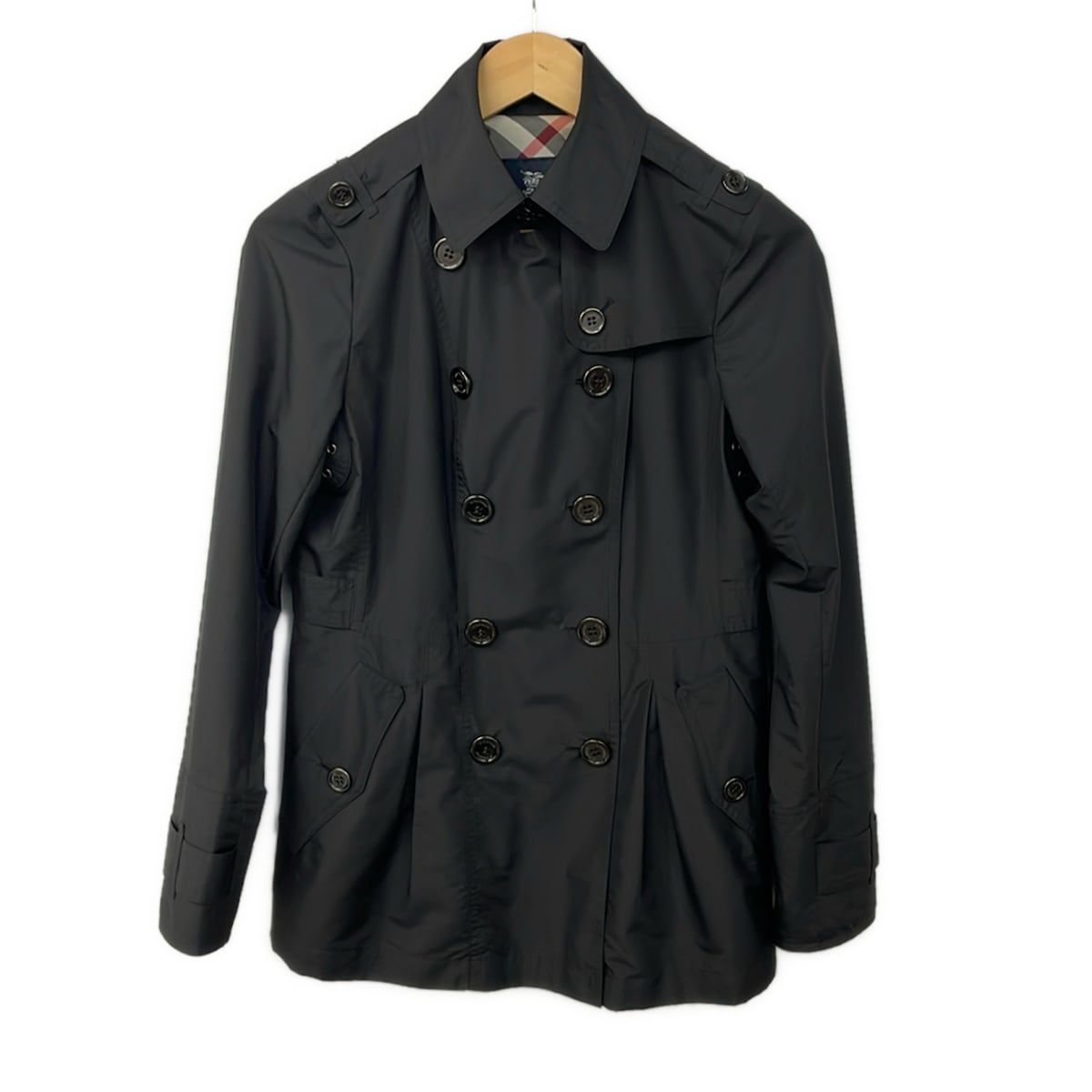 Burberry LONDON(バーバリーロンドン) コート サイズ38 L レディース美品 - 黒 長袖/ショート丈/春/秋