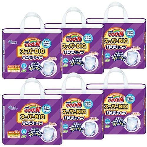 パンツ スーパーBIG グーン スーパーBIGパンツタイプ おむつ 15~35kg 84枚 14枚×6 ケース販売 Big