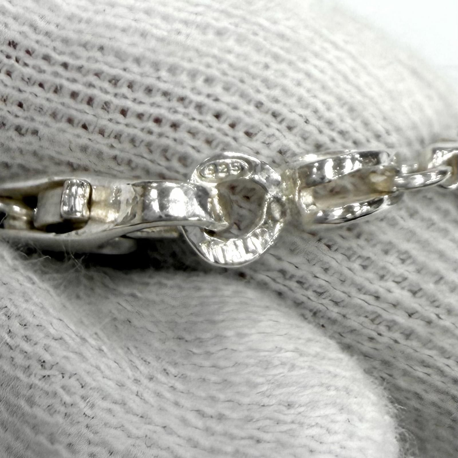 美品★TIFFANY&Co. ティファニー 925 パフハート ネックレス アクセサリー シルバー 重量16.5g レディース 保存袋付き