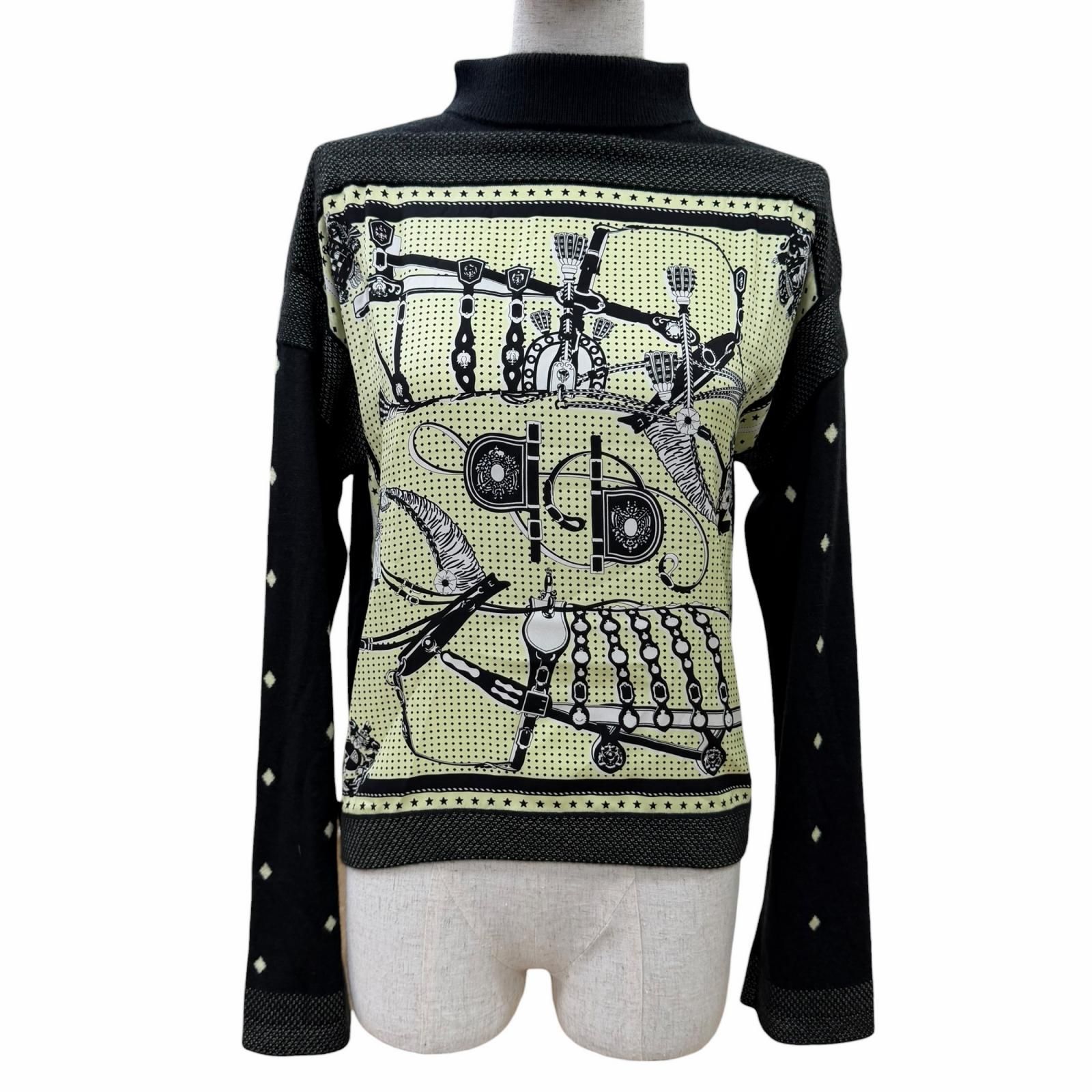 未使用品☆HERMES エルメス 23SS 2H2827DS シルク100％ カシミヤ
