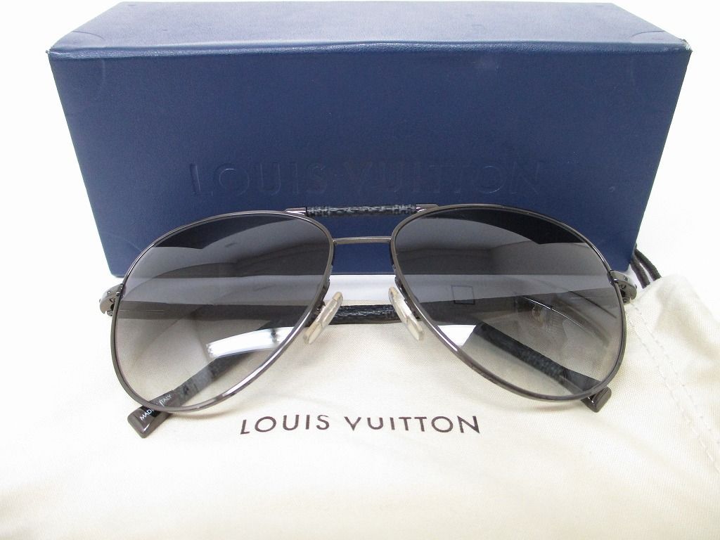 【未使用保管品】 ルイヴィトン LOUIS VUITTON コンスピラシオン パイロット キャンバス サングラス アイウェアー メンズ ダミエグラフィット