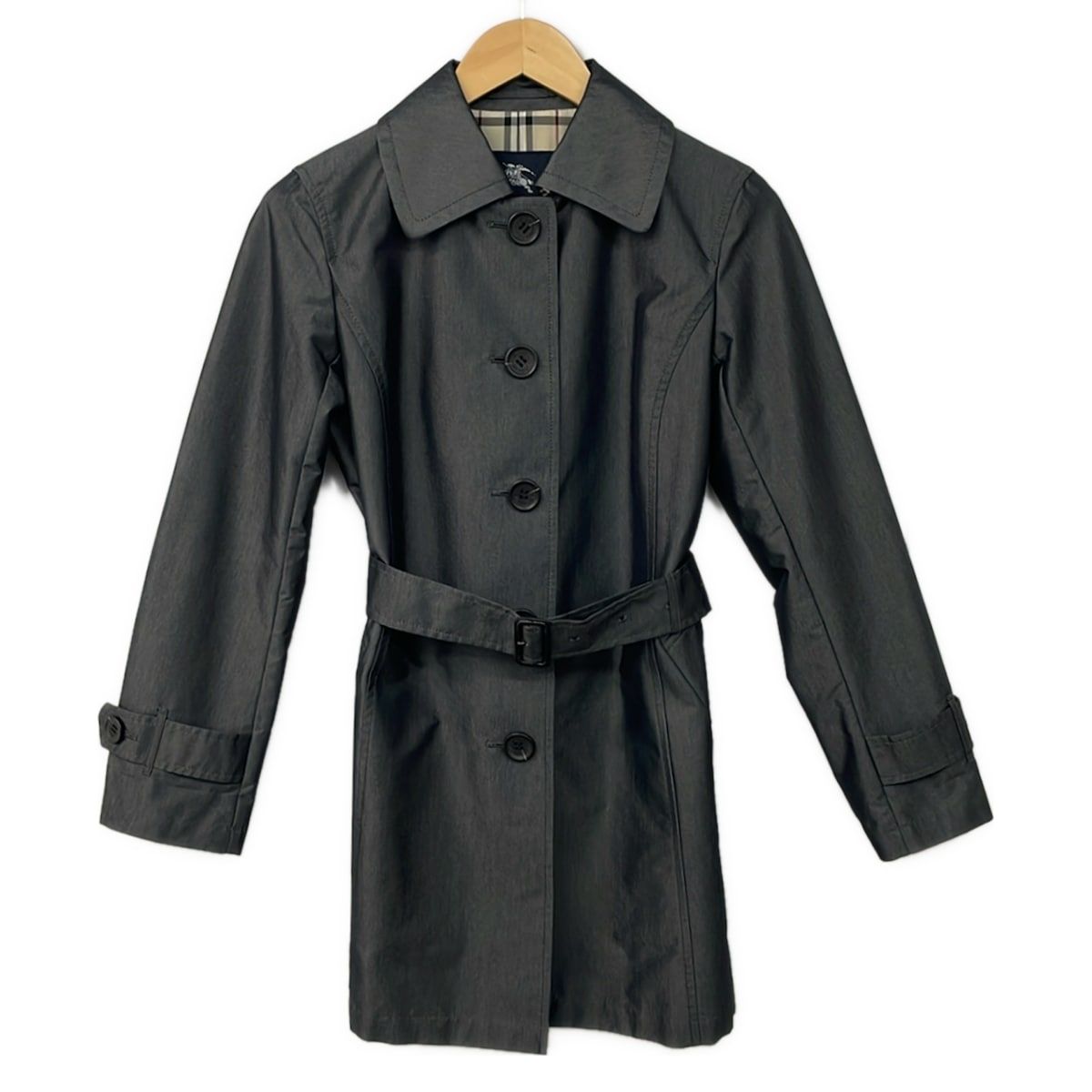 Burberry LONDON(バーバリーロンドン) コート サイズ9 M レディース美品 - ダークグレー 長袖/春/秋 21,500円
