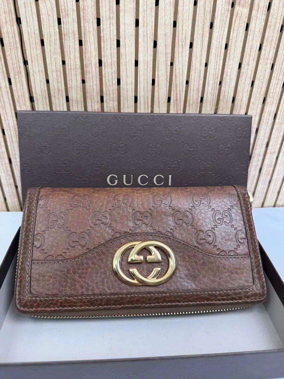 正規品 グッチ スーキー 長財布 ブラウン 308012