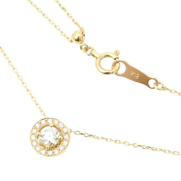 フォーエバーマーク ネックレス レディース センターオブマイユニバース ダイヤモンド ネックレス K18 D0.24ct 0.06ct FOREVER MARK 中古
