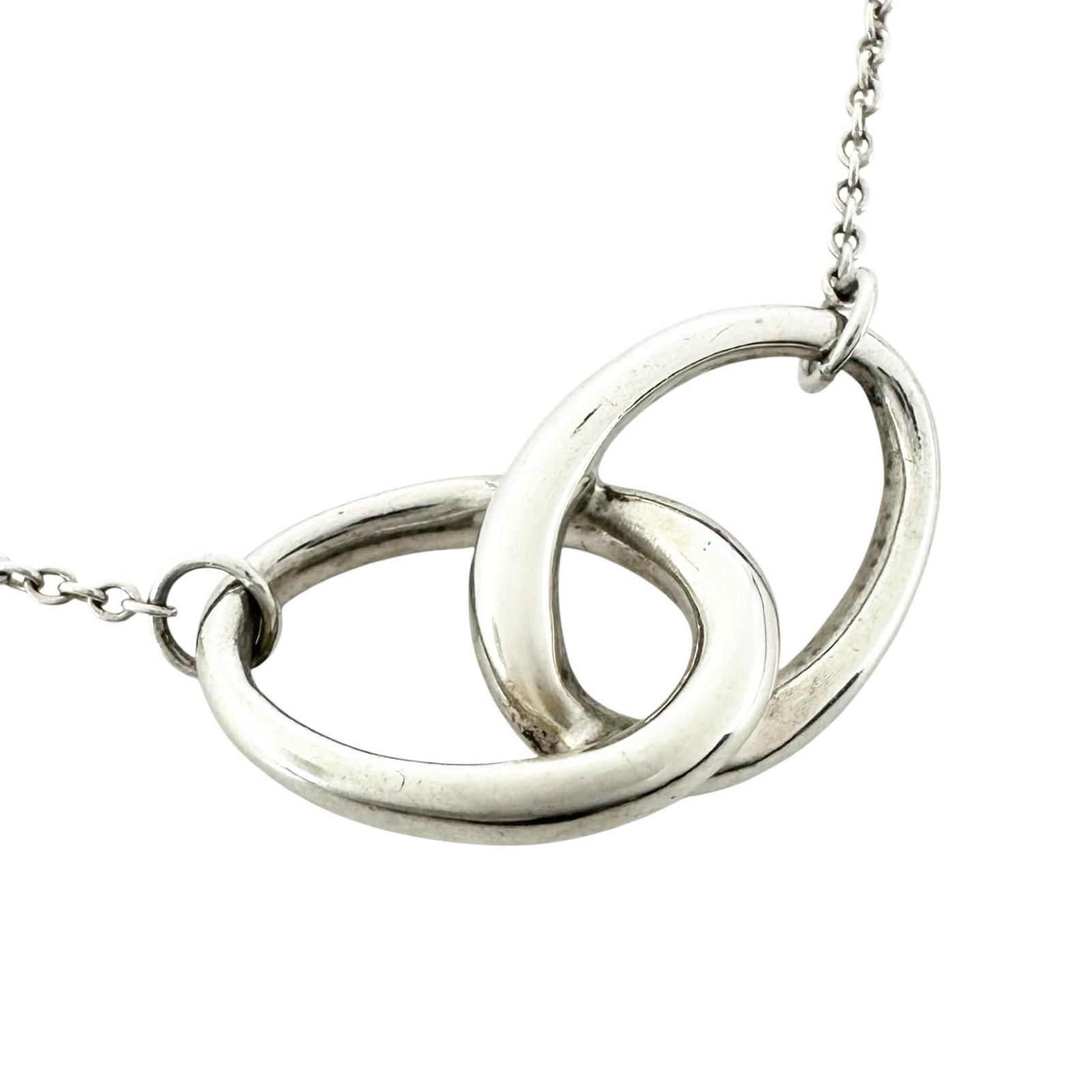 TIFFANY&Co. ティファニー エルサ・ペレッティ ダブルループ ネックレス シルバー925 シルバー【中古】 レディース