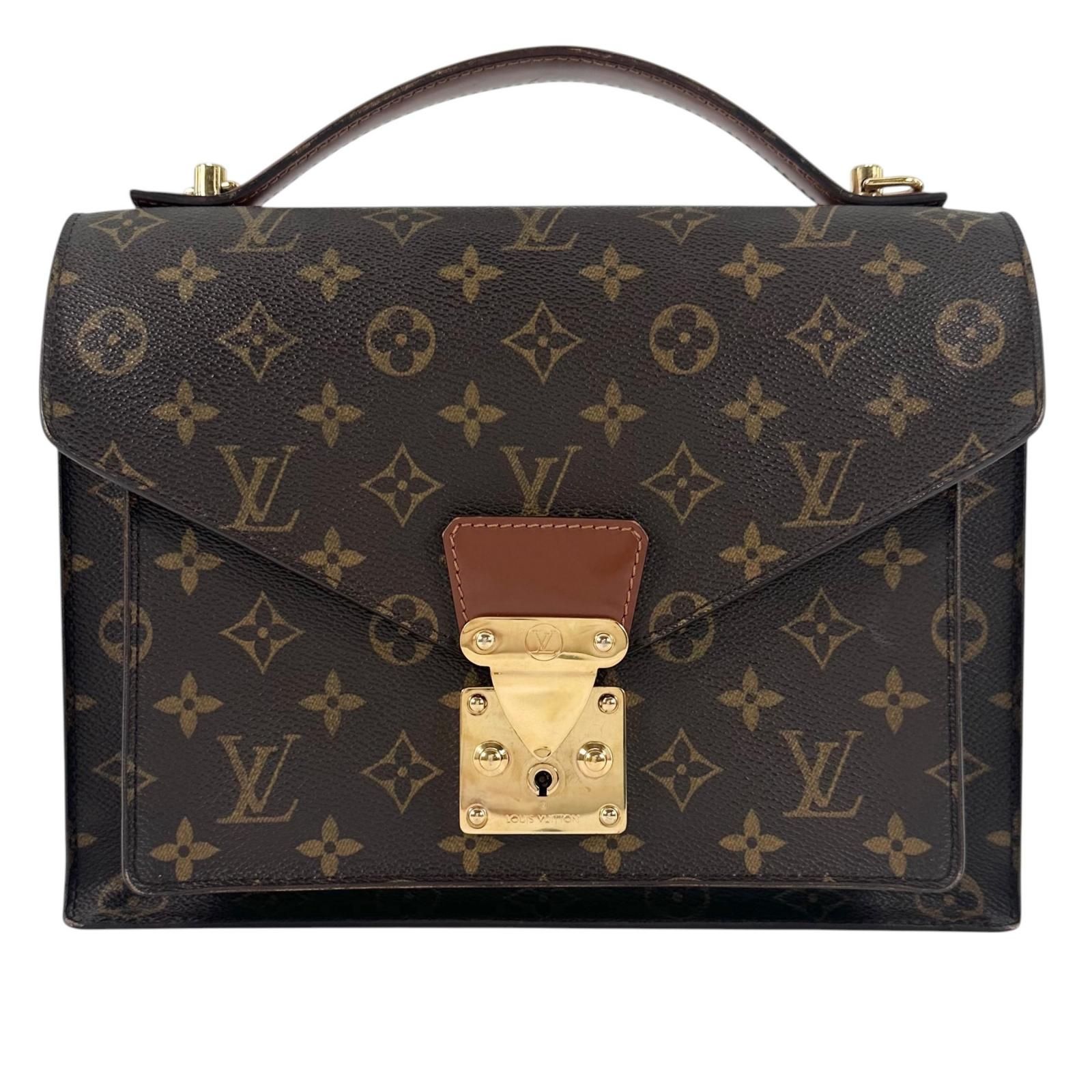 LOUIS VUITTON ルイ・ヴィトン モンソー28 M51185 ハンドバッグ モノグラムキャンバス ブラウン/ゴールド【中古】 ユニセックス