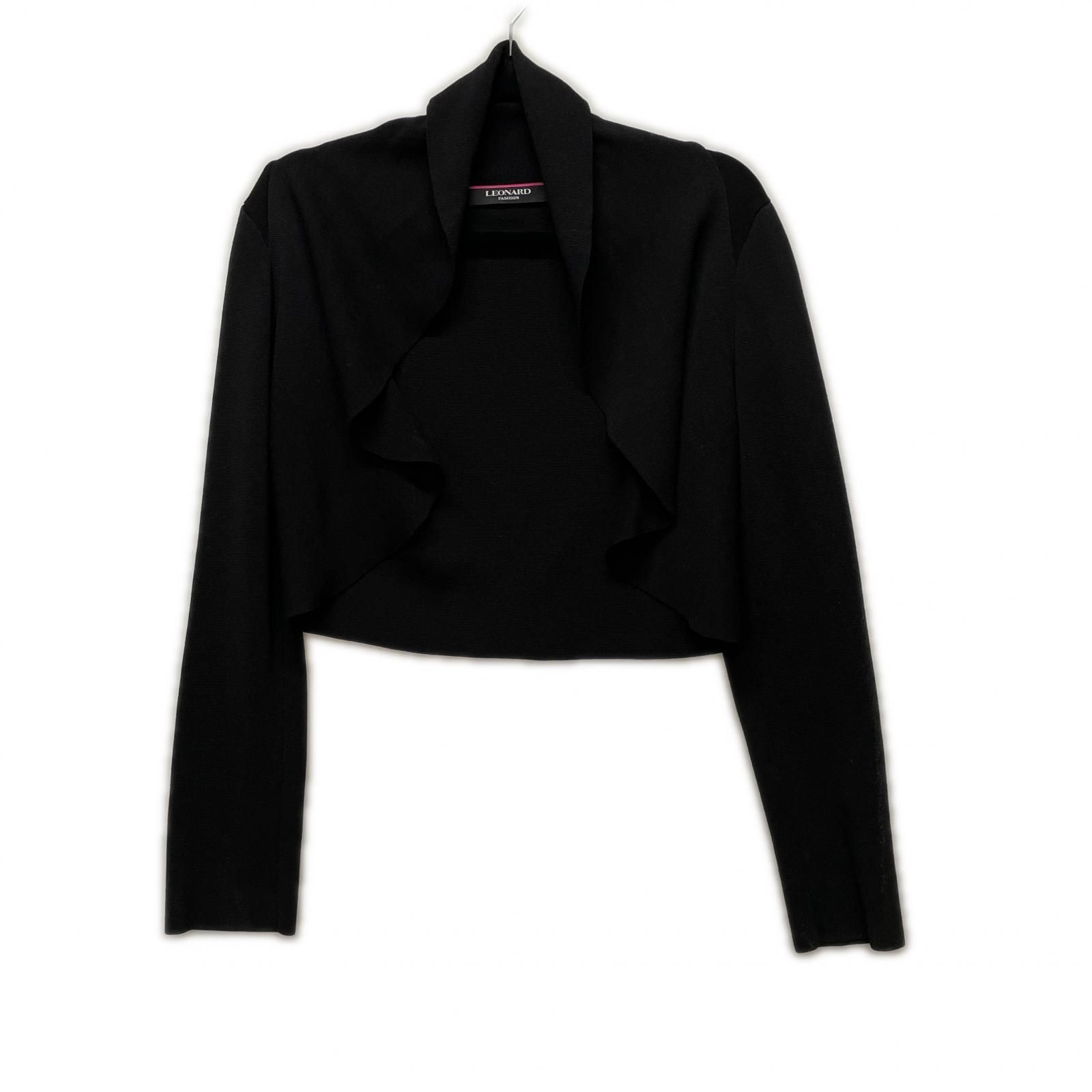 LEONARD レオナール レディース ボレロカーディガン size3 0337946 ブラック